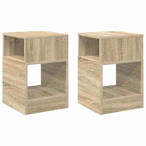vidaXL Masă laterală 2 pcs Stejar Sonoma 30,5 x 30 x 45 cm