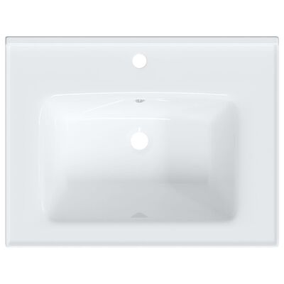 vidaXL Chiuvetă de baie albă 61x48x19,5 cm, ovală, ceramică