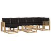 vidaXL Set de canapele de exterior 8 buc. Alb și negru