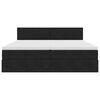 vidaXL Pat cu storage cu saltea cu headboard Negru 90 x 200 cm