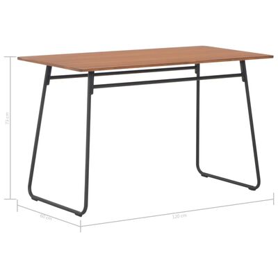 vidaXL Set mobilier bucătărie, 5 piese, maro, placaj solid & oțel