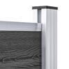 vidaXL Set panouri gard, 353x146 cm, negru, WPC