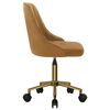 vidaXL Scaun de bucătărie pivotant, maro, catifea