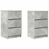 vidaXL Noptiere cu 3 sertare 2 buc Beton Gri 39x35x65 cm