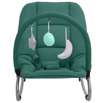 vidaXL Balansoar pentru bebeluși, verde, oțel