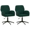 vidaXL Scaune birou cu rotire 2 buc. 54 x 55 x 90 cm Verde &icirc;nchis