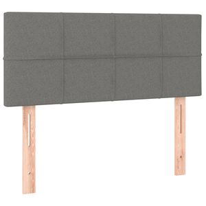 vidaXL Tăblie de pat, gri &icirc;nchis, 90x5x78/88 cm, textil