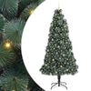 vidaXL Brad de Crăciun artificial pre-iluminat cu set de bile 240 cm
