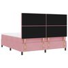 vidaXL Pat cu arcuri cu saltea cu headboard Roz 180 x 200 cm Catifea