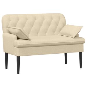 vidaXL Canapea cu capitonaj butonat Crem 111 x 68 x 80 cm Țesătură