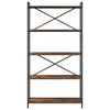 vidaXL Raft pentru cărți Stejar fumuriu 80 x 30 x 155 cm Lemn compozit