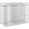vidaXL Pat ridicat din gabion Argintiu 100 x 50 x 80 cm