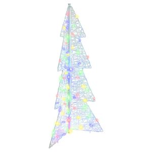 vidaXL Brad de Crăciun 100 LED-uri Multicolour 120 cm Acril