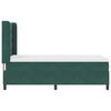 vidaXL Pat cu arcuri cu headboard Verde &icirc;nchis 90 x 200 cm Catifea