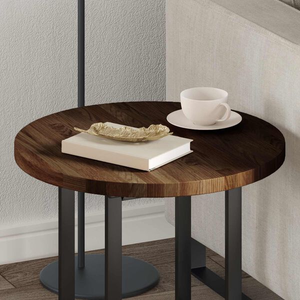 vidaXL Placă de masă Maro deschis &Oslash; 50 x 2,5 cm Lemn de stejar masiv