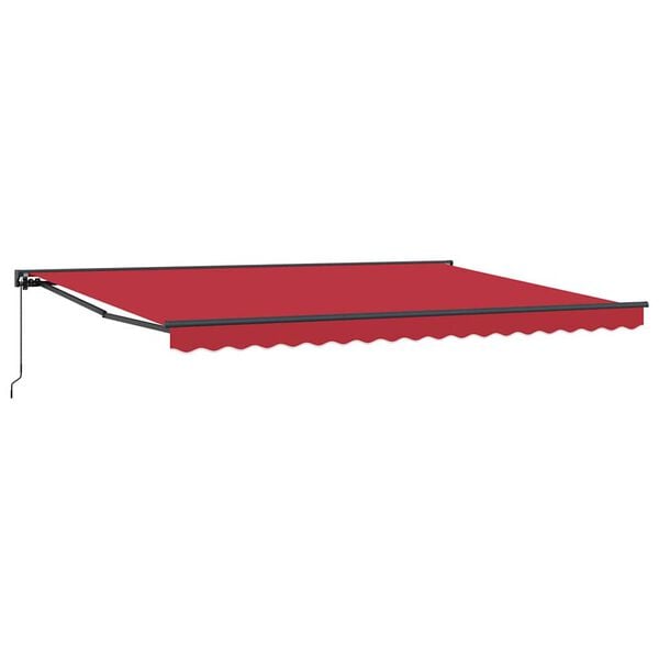 vidaXL Cortina Retractabilă Manual Roșu 450x300 cm țesătură