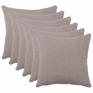 vidaXL Husă pentru pernă 6 pcs HEERLEN Gri deschis 30 x 30 cm Boucl&eacute;