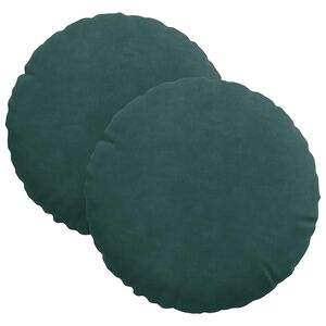vidaXL Perne de Șezut 2 pcs Verde închis Ø 40 x 13 cm Catifea
