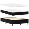 vidaXL Pat cu arcuri cu saltea cu headboard Negru 120 x 190 cm Catifea