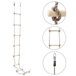 vidaXL Scară din fr&acirc;nghie pentru copii, 290 cm, lemn