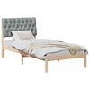 vidaXL Cadru de pat cu tăblie tapițată cu headboard Maro 90 x 190 cm