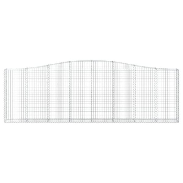 vidaXL Coșuri gabion arcuite 2 buc. 400x30x120/140cm fier galvanizat