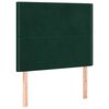 vidaXL Pat box spring cu saltea, verde &icirc;nchis, 90x190 cm, catifea