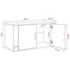 vidaXL Dulap TV montat pe perete stejar artizanal 80 x 34.5 x 40 cm