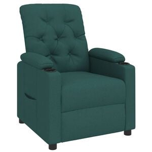vidaXL Fotoliu rabatabil, verde &icirc;nchis, material textil