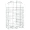 vidaXL Coș gabion arcuit, 100x50x140/160 cm, fier galvanizat