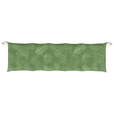 vidaXL Pernă bancă de grădină model frunze, 180x50x7 cm, textil oxford