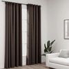 vidaXL Draperii opace aspect pânză cârlige 2 buc. gri taupe 140x245 cm
