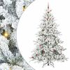 vidaXL Brad de Crăciun artificial cu ramuri articulare Alb 240 cm