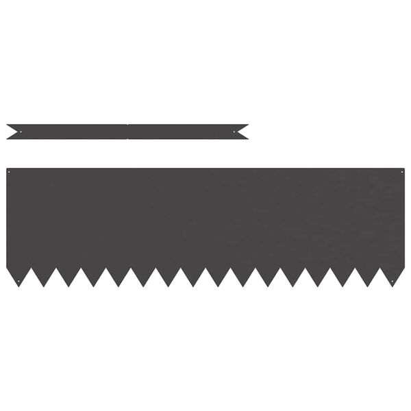 vidaXL Margine pentru gazon 10 pcs Negru 100 x 0.05 x 20 cm