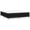 vidaXL Pat box spring cu saltea, negru, 180x200 cm, catifea