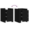 vidaXL Noptieră, negru, 45x50x65 cm, lemn prelucrat