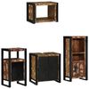 vidaXL Set de mobilier pentru baie 4 buc. Multicolor și negru