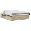 vidaXL Cadru de pat cu sertare stejar sonoma 120x200 cm lemn prelucrat