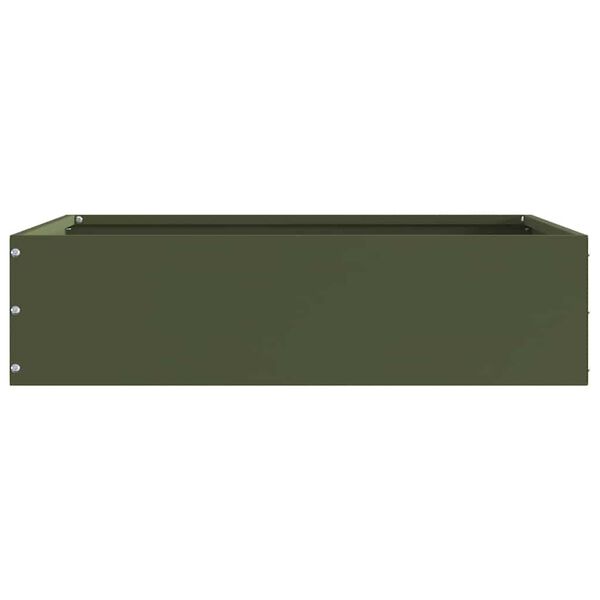 vidaXL Margine pentru gazon Olivengr&oslash;nn 50 x 50 x 13 cm Oțel