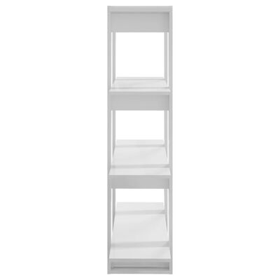 vidaXL Bibliotecă/Separator cameră, alb extralucios, 100x30x123,5 cm