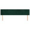 vidaXL Tăblie de pat cu aripioare verde &icirc;nchis 203x16x78/88 cm catifea