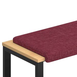 vidaXL Perna pentru bancă Țesătură Roșu Vin Ad&acirc;ncime 35 cm