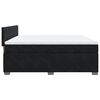 vidaXL Pat box spring cu saltea, negru, 180x200 cm, catifea