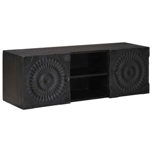vidaXL Cabinet TV cu raft cu depozitare cu ușă Negru 105 x 30 x 35 cm