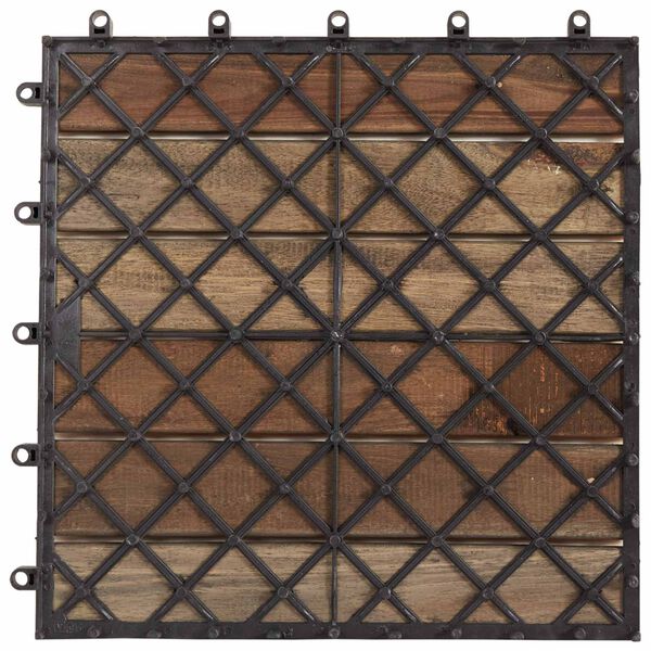 vidaXL Plăci pentru Deck 10 pcs Gri 30 x 30 cm Lemn de Acacia