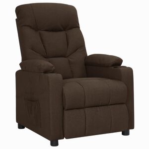 vidaXL Fotoliu rabatabil, maro &icirc;nchis, material textil