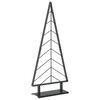 vidaXL Brad de Crăciun din metal cu suport KUOPIO 125 cm Oțel Negru