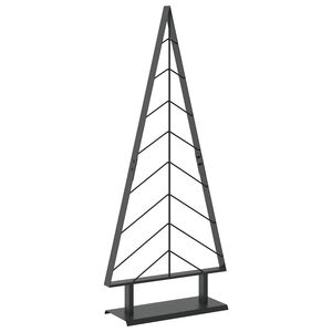 vidaXL Brad de Crăciun din metal cu suport KUOPIO 125 cm Oțel Negru