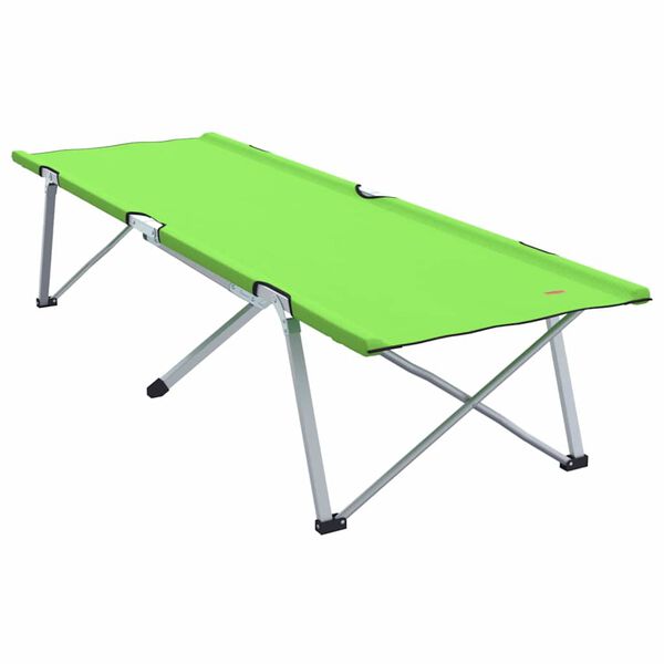 vidaXL Pat pliabil pentru camping 2 pcs Verde închis 62 x 194 x 42 cm