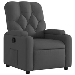 vidaXL Fotoliu rabatabil gri &icirc;nchis, material textil